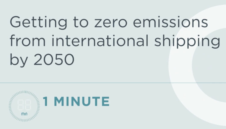 Getting to zero emissions from international shipping