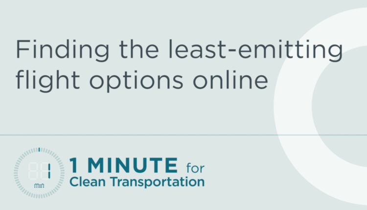 Finding the least-emitting flight options online