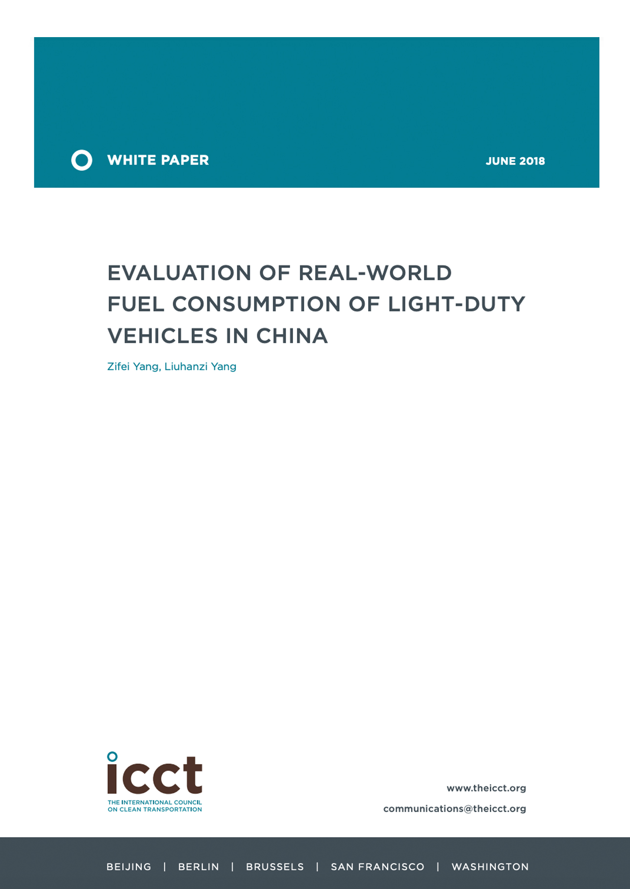 Evaluation of Real World Fuel Consumption of Light Duty Vehicles in China